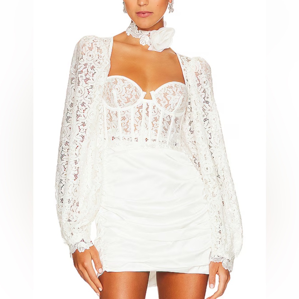 For Love and Lemon lacey mini dress bridal shower / bachelorette party